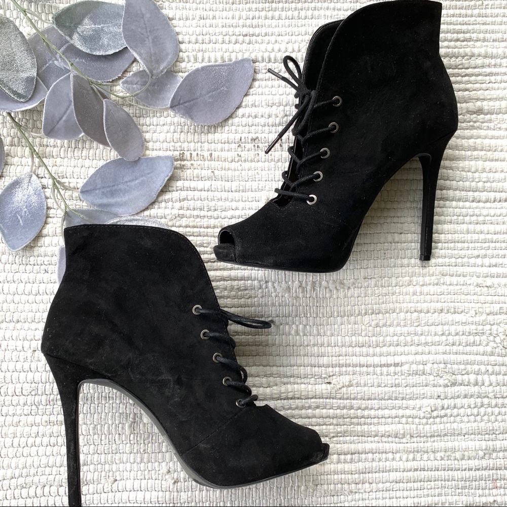 Penny Loves Kenny suede black heels BB-005
